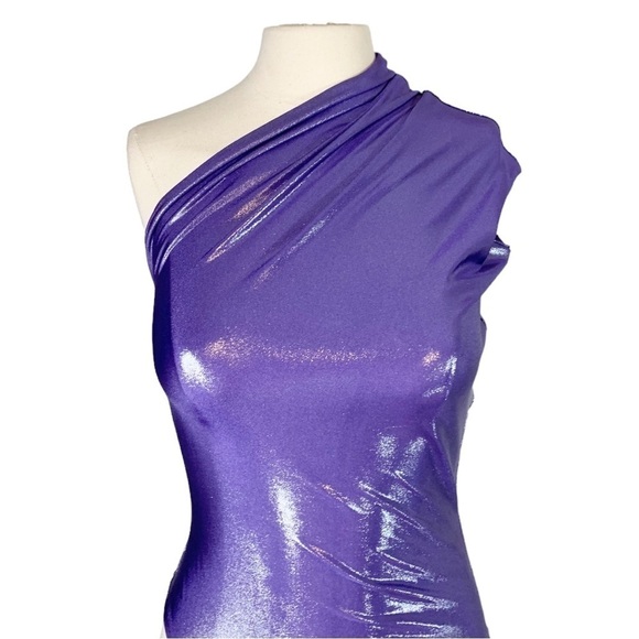 NEW Coucoo Jani One Shoulder Bodysuit Top Purple Size Medium - Picture 3 of 12